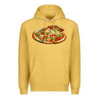 Antique Gold big pizza Premium Hoodie - AdoDesignShop