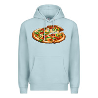 Blue Mist big pizza Premium Hoodie - AdoDesignShop