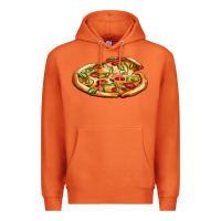 Carrot big pizza Premium Hoodie - AdoDesignShop