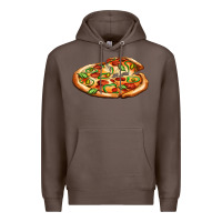 Coffee big pizza Premium Hoodie - AdoDesignShop