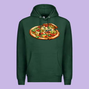 Big Pizza Premium Hoodie Designed By Adodesignshop