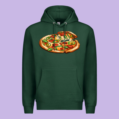 Big Pizza Premium Hoodie Designed By Adodesignshop