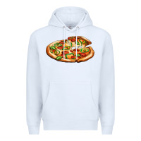 White big pizza Premium Hoodie - AdoDesignShop