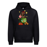 Black Christmas coffee cup with Labrador Urban Hoodie - RanaPortraitStore