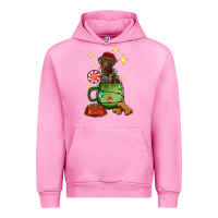 Fuchsia Pink Christmas coffee cup with Labrador Urban Hoodie - RanaPortraitStore