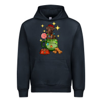Navy Christmas coffee cup with Labrador Urban Hoodie - RanaPortraitStore
