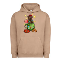 Pigment Burro Christmas coffee cup with Labrador Urban Hoodie - RanaPortraitStore