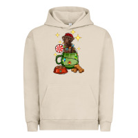 Pigment French Oak Christmas coffee cup with Labrador Urban Hoodie - RanaPortraitStore