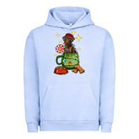 Pigment Grape Ice Christmas coffee cup with Labrador Urban Hoodie - RanaPortraitStore