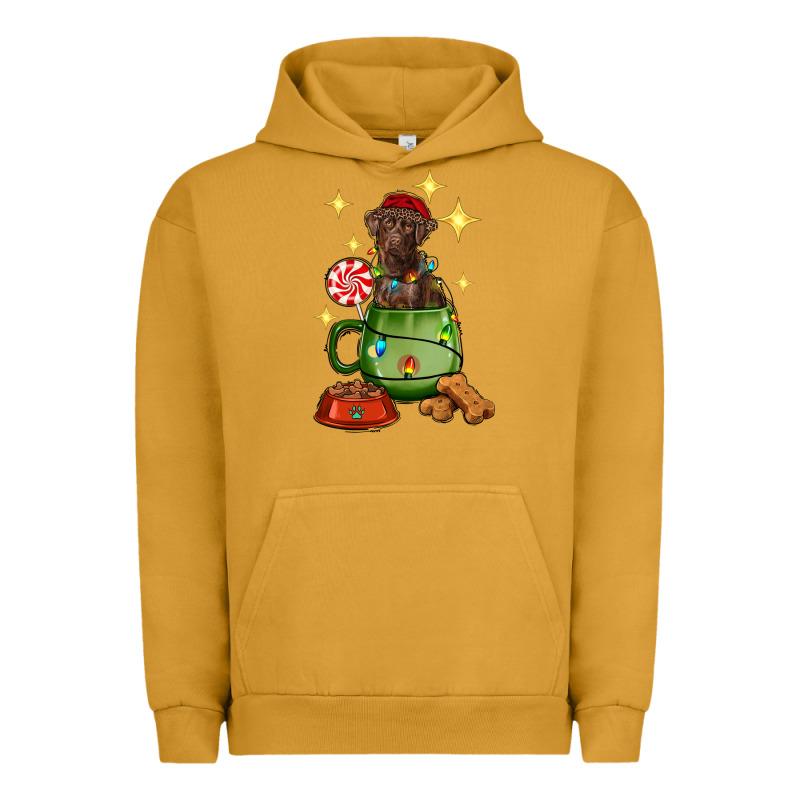 Christmas Coffee Cup With Labrador Urban Hoodie by RanaPortraitStore | Teevron