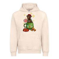 Sandshell Christmas coffee cup with Labrador Urban Hoodie - RanaPortraitStore