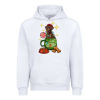White Christmas coffee cup with Labrador Urban Hoodie - RanaPortraitStore