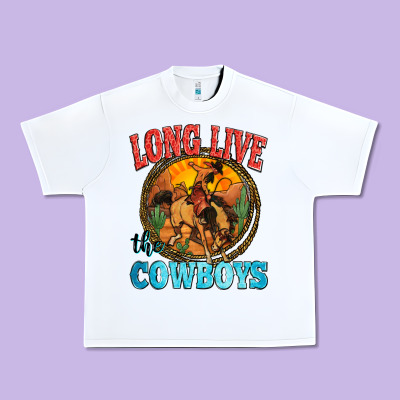 Long Live The Cowboys Urban Heavy Tee Designed By Zillion Design Studio