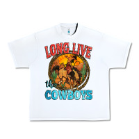 White long live the cowboys Urban Heavy Tee - Zillion Design Studio