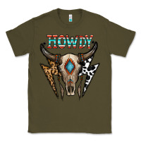Army Green howdy boho skull Classic Tee - CowhideDigitalArt