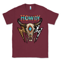 Burgundy howdy boho skull Classic Tee - CowhideDigitalArt