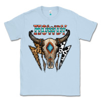 Dusty Blue howdy boho skull Classic Tee - CowhideDigitalArt