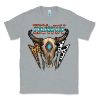 Heather Grey howdy boho skull Classic Tee - CowhideDigitalArt