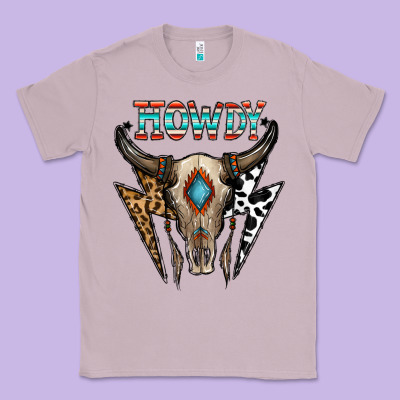 Howdy Boho Skull Classic Tee Designed By Cowhidedigitalart