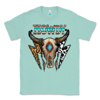Seafoam howdy boho skull Classic Tee - CowhideDigitalArt