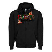 Black santa's favorite bus driver Zipper Hoodie - AdoDesignShop