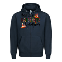 Navy santa's favorite bus driver Zipper Hoodie - AdoDesignShop
