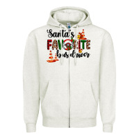 Oatmeal Heather santa's favorite bus driver Zipper Hoodie - AdoDesignShop