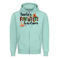 Santa's Favorite Bus Driver Zipper Hoodie | Teevron