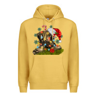 Antique Gold Christmas soldier veteran boots Premium Hoodie - MaliasSmallBusiness