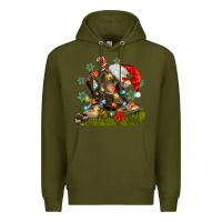 Army Green Christmas soldier veteran boots Premium Hoodie - MaliasSmallBusiness