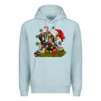 Blue Mist Christmas soldier veteran boots Premium Hoodie - MaliasSmallBusiness