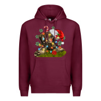 Burgundy Christmas soldier veteran boots Premium Hoodie - MaliasSmallBusiness