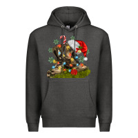 Charcoal Heather Christmas soldier veteran boots Premium Hoodie - MaliasSmallBusiness