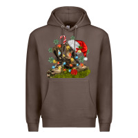 Coffee Christmas soldier veteran boots Premium Hoodie - MaliasSmallBusiness
