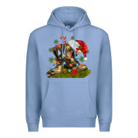 Colony Blue Christmas soldier veteran boots Premium Hoodie - MaliasSmallBusiness