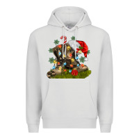 Dove Grey Christmas soldier veteran boots Premium Hoodie - MaliasSmallBusiness