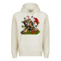 Oatmeal Heather Christmas soldier veteran boots Premium Hoodie - MaliasSmallBusiness