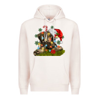 Pale Pink Christmas soldier veteran boots Premium Hoodie - MaliasSmallBusiness