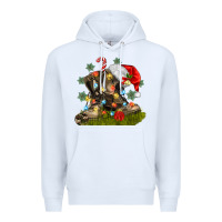 White Christmas soldier veteran boots Premium Hoodie - MaliasSmallBusiness