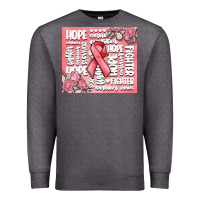 Charcoal Heather cancer words Premium Sweatshirt - MaliasSmallBusiness