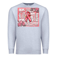 Heather Grey cancer words Premium Sweatshirt - MaliasSmallBusiness