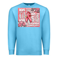 Ocean Blue cancer words Premium Sweatshirt - MaliasSmallBusiness