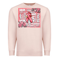 Pale Pink cancer words Premium Sweatshirt - MaliasSmallBusiness