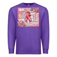 Purple cancer words Premium Sweatshirt - MaliasSmallBusiness