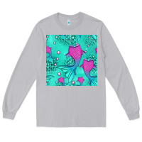 Moon Dust mermaid tail seamless pattern Long Sleeve Tee - HRA Design Shop