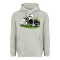 Moon Dust two baby nigerian dwarf goat Heavyweight Hoodie - LillyAllenDesigns