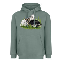Sage two baby nigerian dwarf goat Heavyweight Hoodie - LillyAllenDesigns
