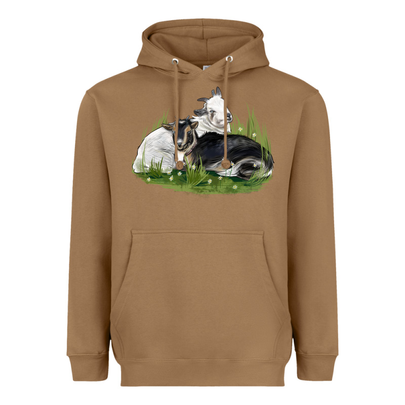 Two Baby Nigerian Dwarf Goat Heavyweight Hoodie by LillyAllenDesigns | Teevron