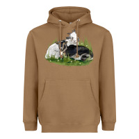 Toasted Coconut two baby nigerian dwarf goat Heavyweight Hoodie - LillyAllenDesigns