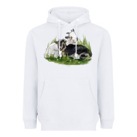 White two baby nigerian dwarf goat Heavyweight Hoodie - LillyAllenDesigns